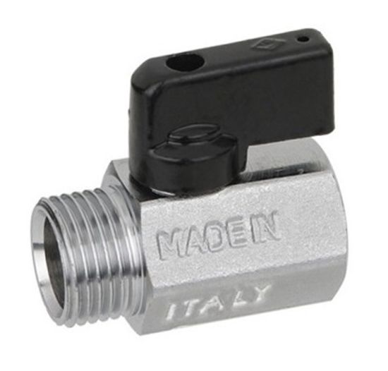 Кран шаровой мини Bugatti Kansas 805 1/2" НР/ВР ручка-флажок 08050021