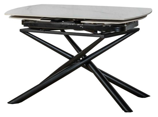 стол BRONX 120- Gloss Kass Gold/ черный каркас