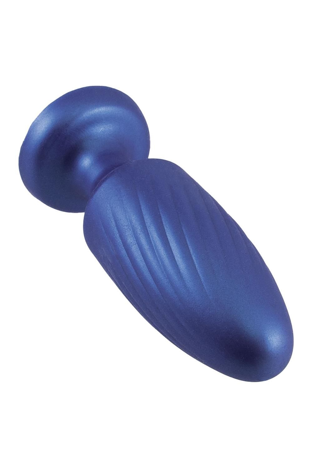 Синяя анальная пробка 4 Inch Silicone Anal Plug - 12 см. (Цвет: синий)