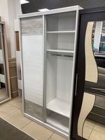 Шкаф-купе 2-х ств.без зеркала Пальмира Выбеленное дерево/артвуд темный