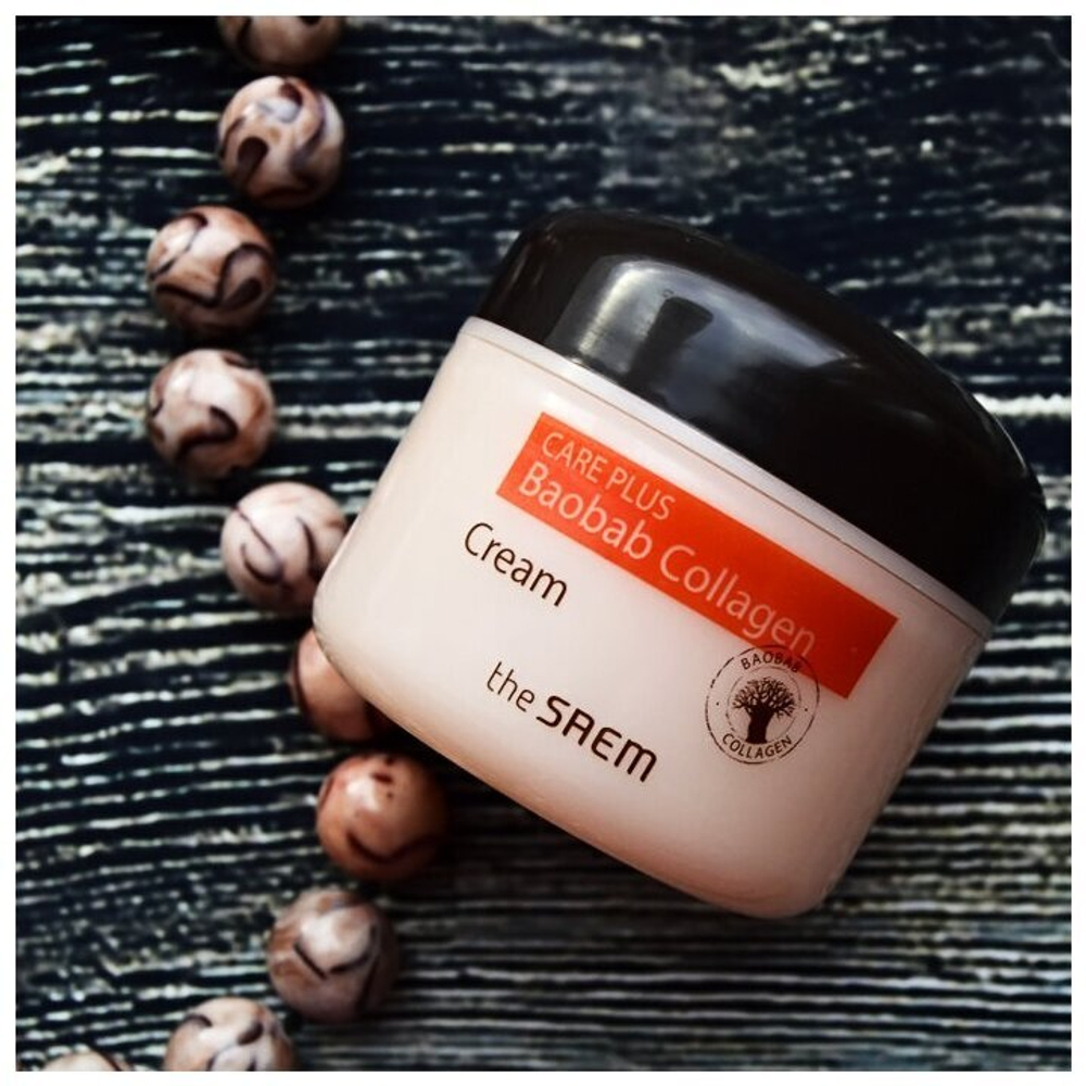 Увлажняющий коллагеновый крем для лица с экстрактом баобаба The Saem Care Plus Baobab Collagen Cream