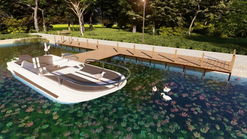 Пирс TORUDA-3 с канатным ограждением, 1 м2