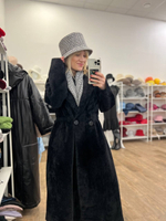 Шарф мини зигзаг черно-белый