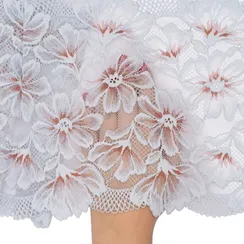 Кружево эластичное голубое бледное 22 см, Китай