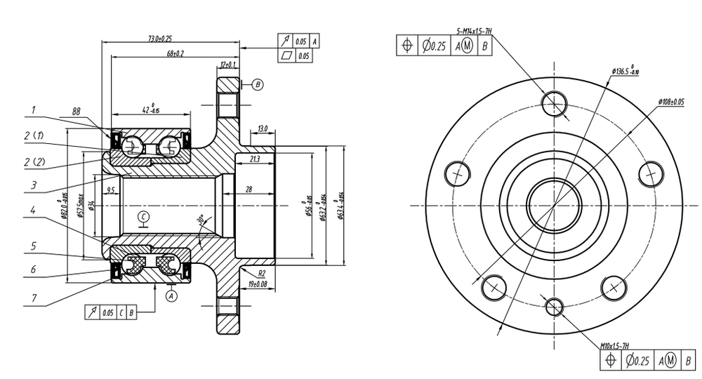 Ступица передняя в сборе L=R VOLVO S60 II/S80 II/XC60/XC70 II GANZ GIK05040