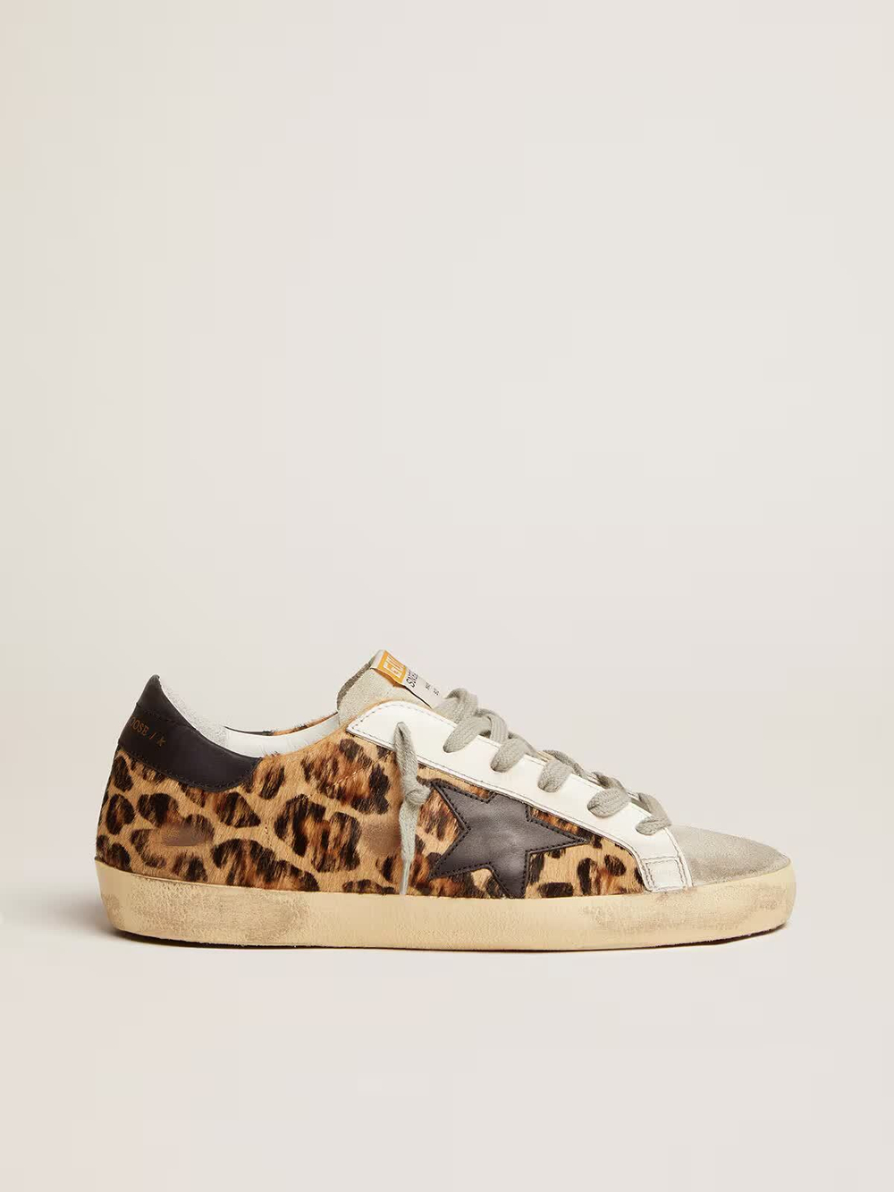 Super Star in leopard print leather