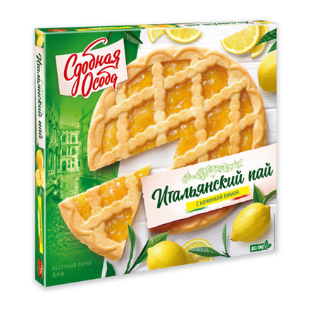 Пирог Итальянский пай Лимон Сдобная Сдоба 400 гр