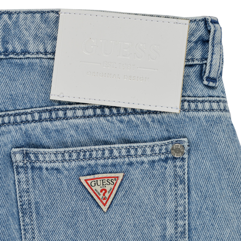 Брюки джинсовые GUESS Голубой/Вышивки: GUESS, est.1981 Девочка