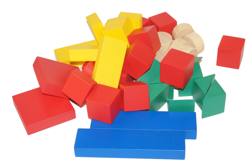 Конструктор детский настольный из дерева. Модель «Строитель» - 36 элементов