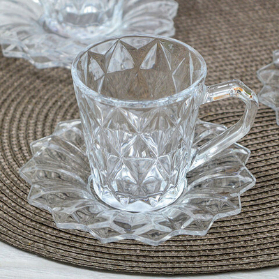 Набор 12 предметов (6 кружек 160мл, 6 блюдец d13см), BD009