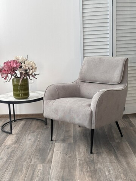 Кресло М-City DISAUR магда (Magda) Cato-16 Серый, ткань, Черный каркас