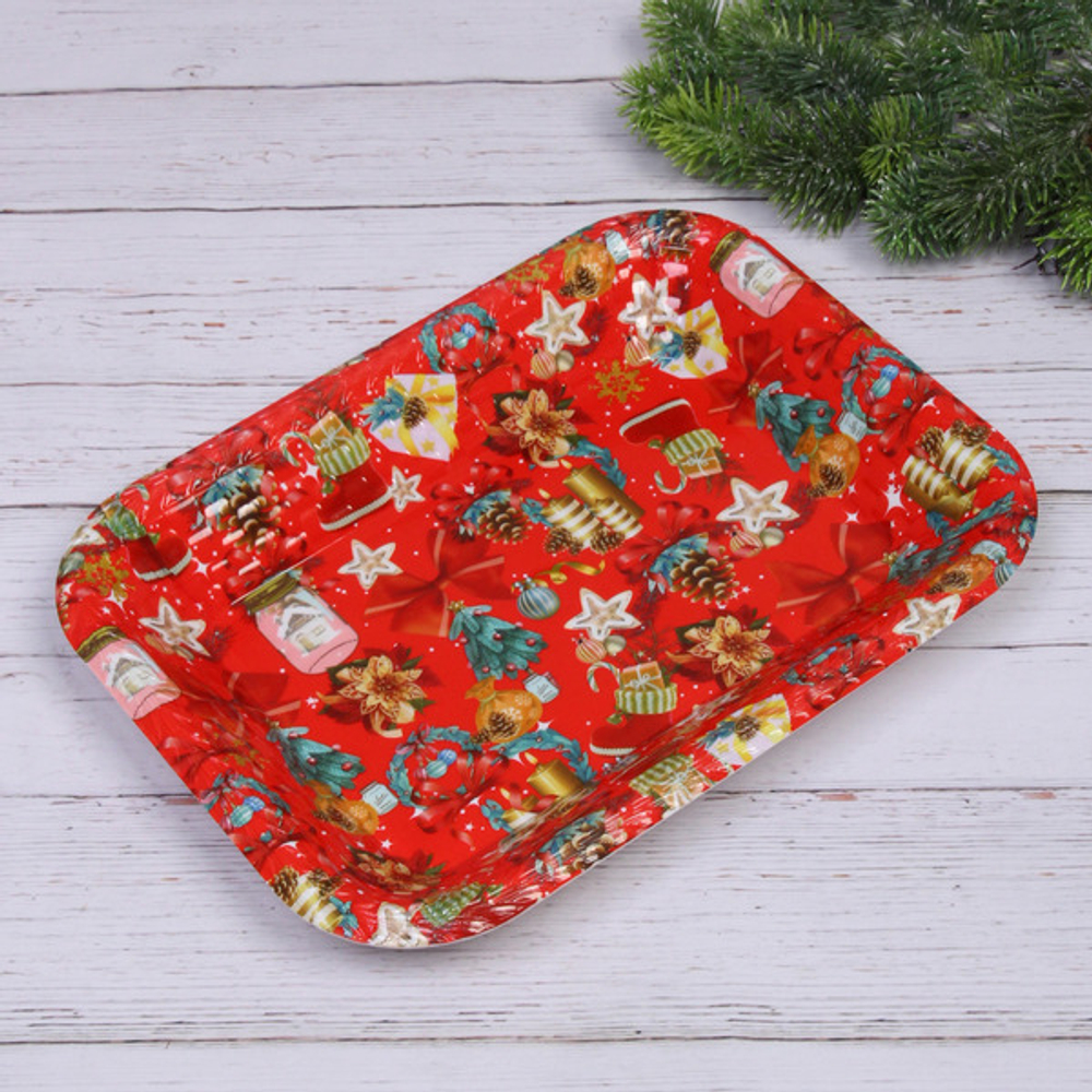 Поднос пластиковый «Сказочная роскошь» 35*26,5*4,5см