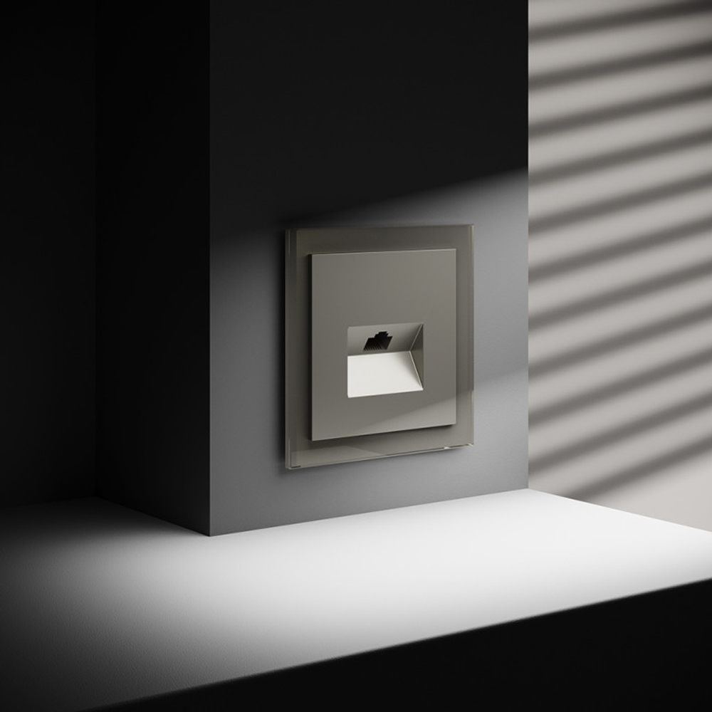 Розетка компьютерная встраиваемая VOLTUM S70 RJ45 кат.6, (шелк)