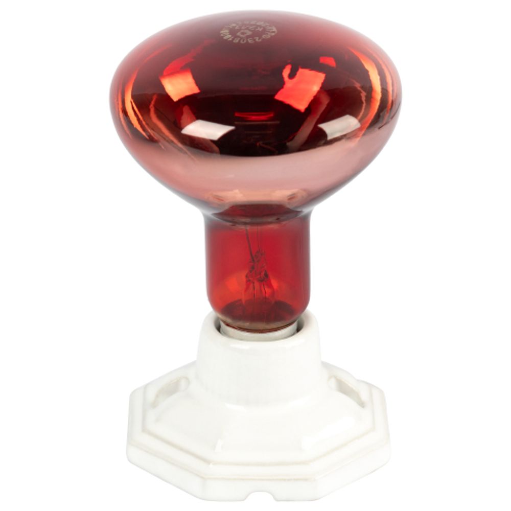 Светильник для инфракрасной лампы ЭРА FITO-Holder-CAP-light 3 м патрон-основание керамический с кабелем и цоколем Е27 | Светильники для растений