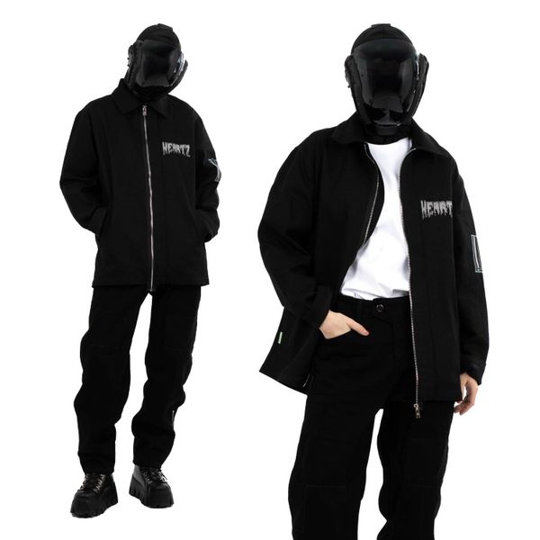 Куртка Джинсовка The Warning Assymetrical Черная - фото 4