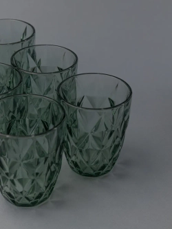 Набор стакан-тумблер для виски, 260 мл. 6 шт. Зеленые