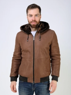 Дубленка зимняя натуральная бомбер