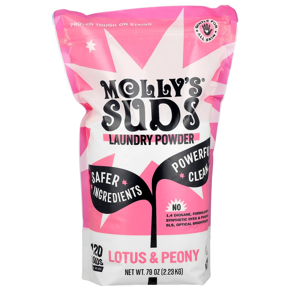 Molly's Suds, Стиральный порошок, лотос и пион, 2,23 кг (79 унций)