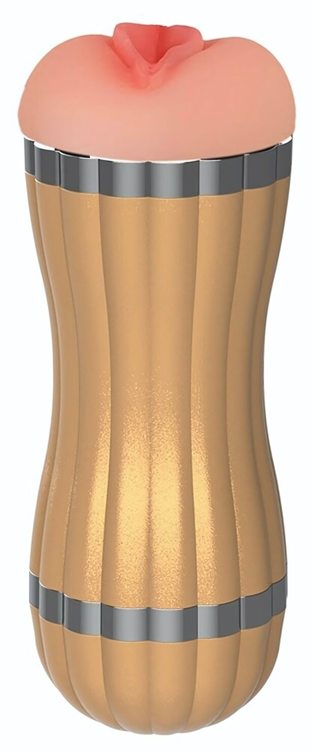 Мастурбатор-вагина с вибрацией в колбе Bevis (Цвет: телесный)