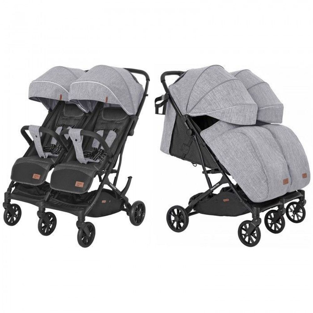 Прогулочная коляска для двойни Carrello Presto Duo CRL-5506, Pitch Grey