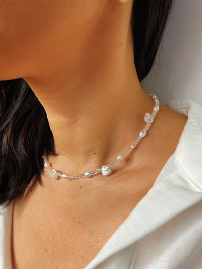 Чокер Эмили из жемчуга Кеши и японского бисера