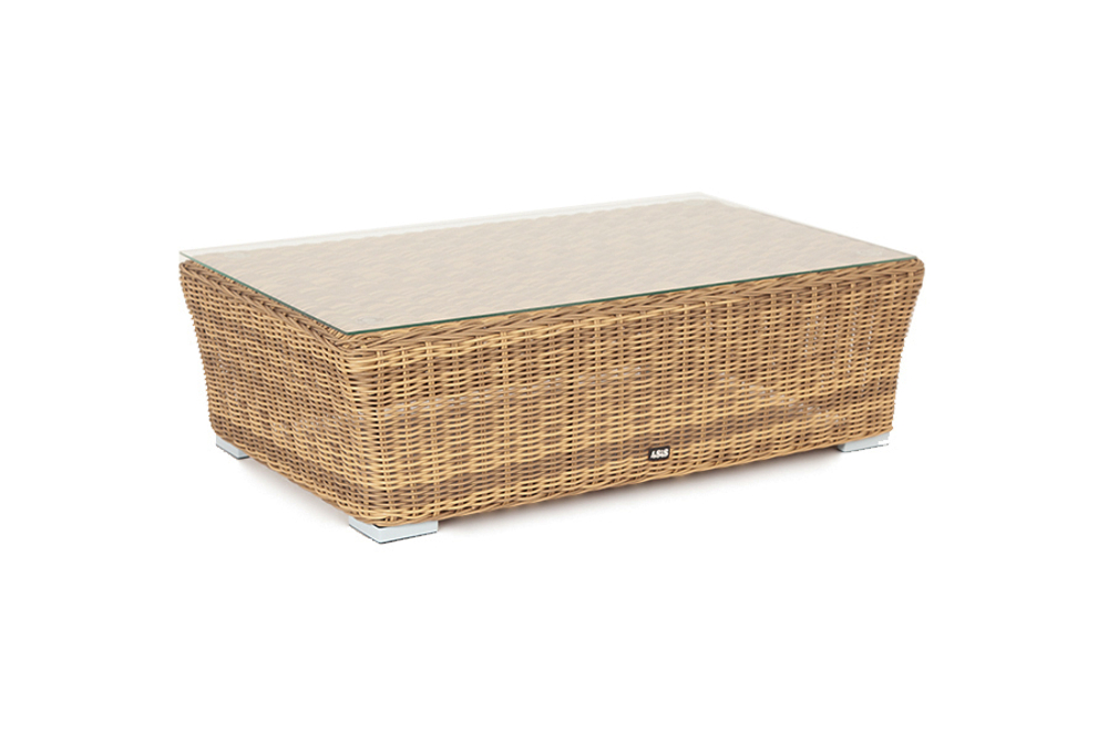 "Капучино" журнальный столик из искусственного ротанга, цвет соломенный