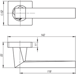 Ручка дверная Corsica SQ003-21CP хром