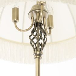 Citilux Базель CL407931T Торшер бронза со столиком и бежевым абажуром