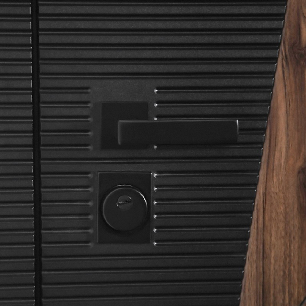 Стальная дверь "Берилл" с зеркалом (адаптивная замковая часть). Заказная модель.