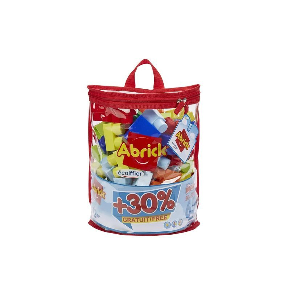 Ecoiffier Abrick - Кирпичи в мешке + 30% бесплатно 65 шт. 7349 02