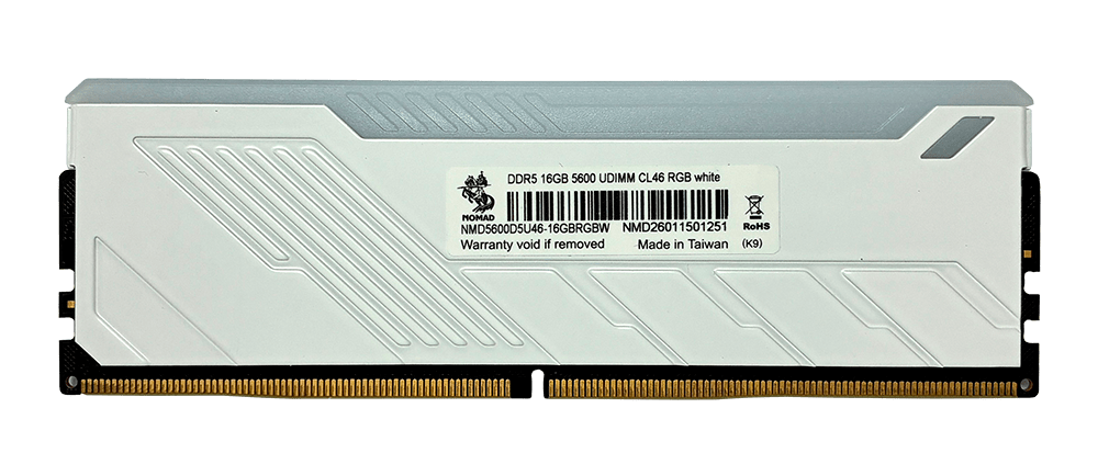 Оперативная память 16GB DDR5 5600MHz NOMAD UDIMM CL46 RGB NMD5600D5U46-16GBRGBW White