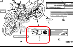 87507-MFL-D20. LABEL, DRIVE CHAIN(PICTOGRAPH). HONDA