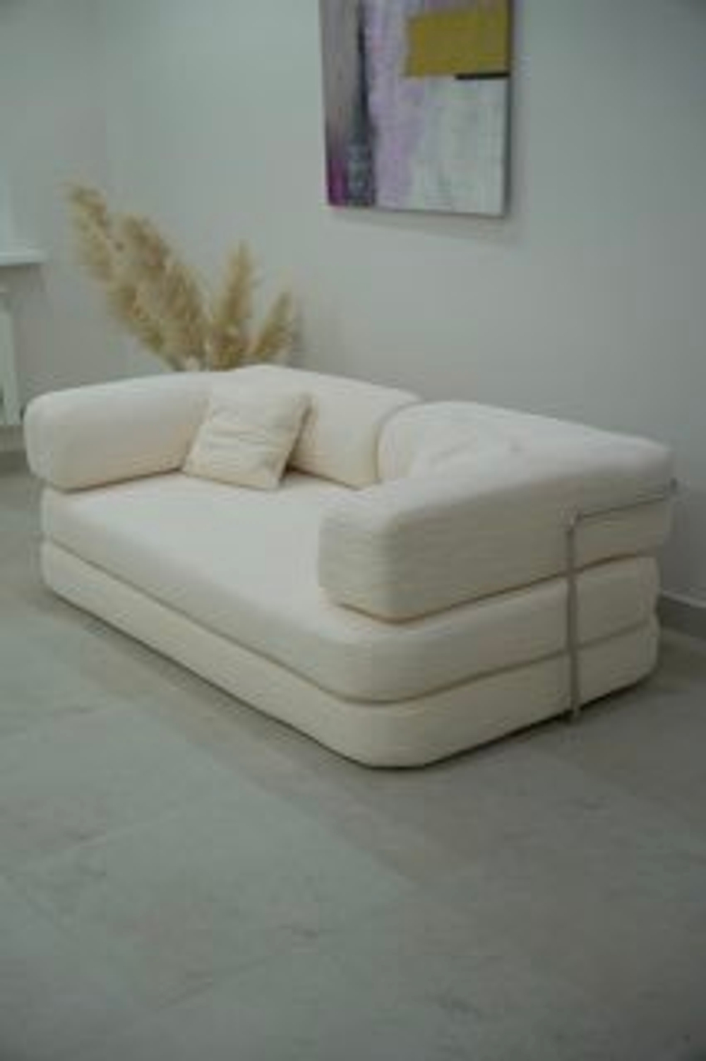 Бескаркасный модульный диван TEDDY (молочный)