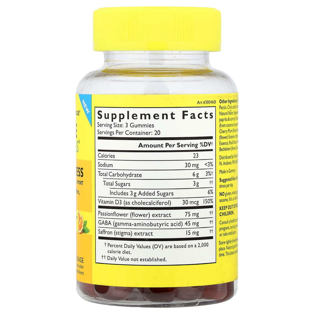 Bach, Rescue Plus®, жевательные таблетки для поддержки настроения и стресса, апельсин, 60 веганских жевательных таблеток