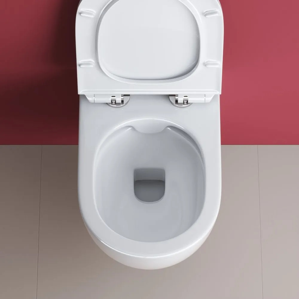 Унитаз подвесной безободковый с сиденьем Cezares MOLVENO CZR-2468-TH-R + CZR-2011-SC