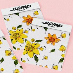 Ткань мембрана желтые цветочки