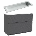 Тумба с раковиной Sancos FOLK Floor FL120FGS/CN7016wx 120 Grey soft