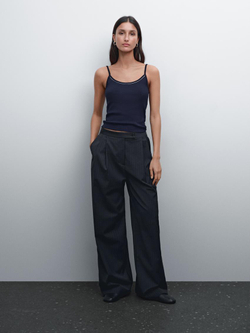 Massimo Dutti Трикотажный топ, темно-синий