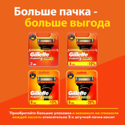 Сменные кассеты для бритья Gillette Fusion5, Power, 4 шт