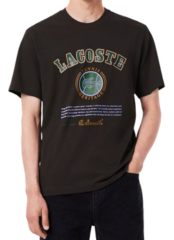 Теннисная футболка Lacoste Print Cotton - brown