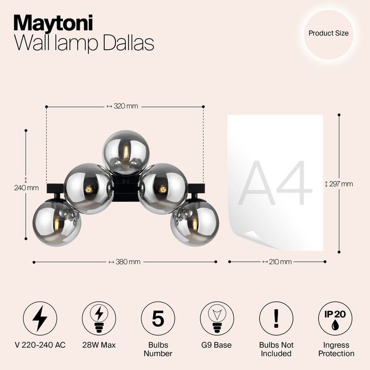 Бра Maytoni Dallas MOD547WL-05B