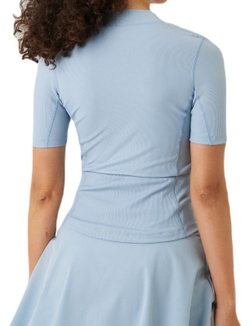 Женская теннисная футболка Björn Borg Ace Rib T-Shirt - dusty blue