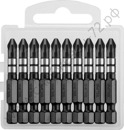 KRAFTOOL Impact Pro PZ 2, 50 мм, 10 шт, Ударные биты (26193-2-50-S10)