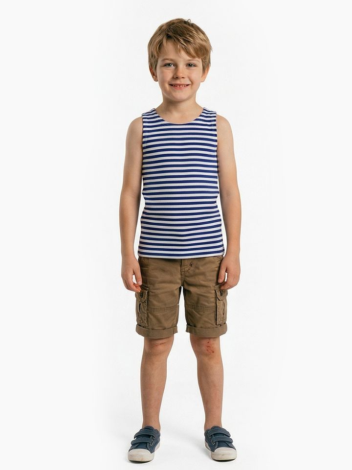 Тельняшка-майка детская х/б синяя