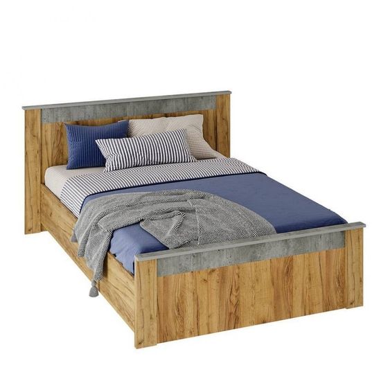 Кровать 160*200 ФРАНК КР-14 крафт/бетон/настил,ортопед отдельно (1884*910*2104)/2/(СНЯТА)