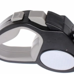 Поводок-рулетка для малых и средних пород со светооражающим элементом «МОЙ БРО», цвет чёрный, 3м, нагрузка до 10кг