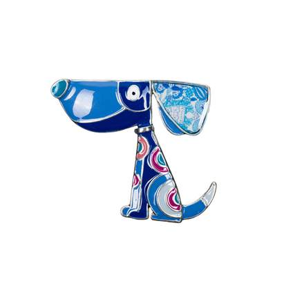 Брошь Shadore Собака XZ2291.23 BL/S