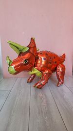 К Шар (36''/91 см) Ходячая Фигура, Динозавр Трицератопс, Оранжевый (Под воздух)