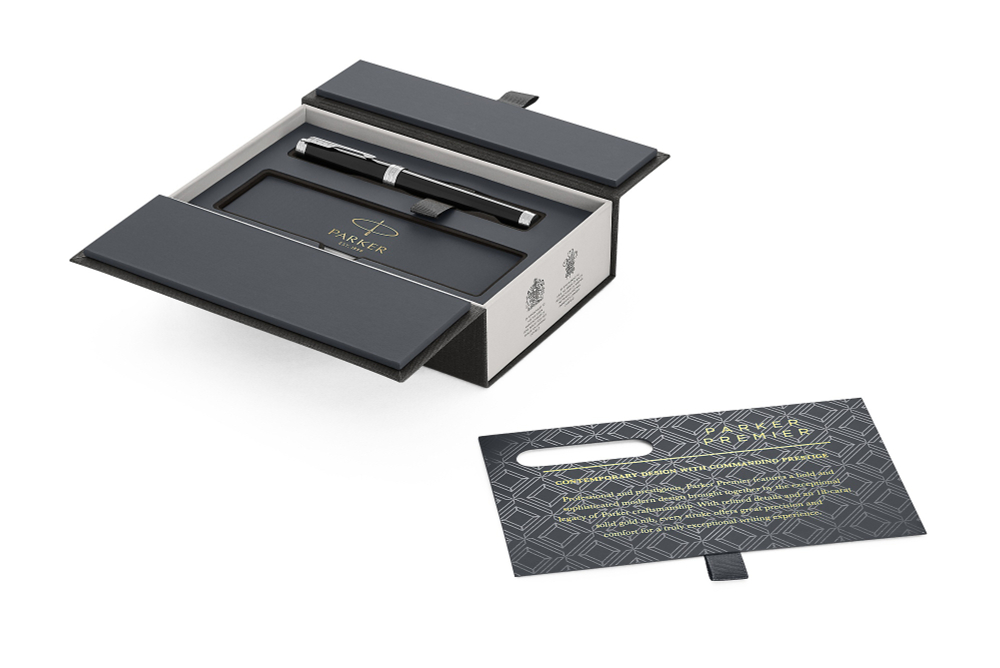 Перьевая ручка Parker Premier  F560, Lacquer Black PT, перо: F