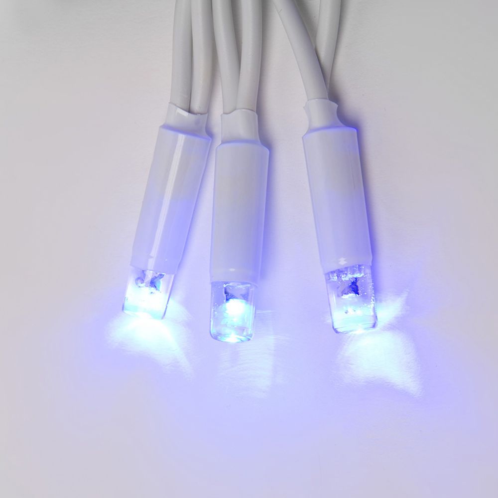 ULD-S1000-120-TWK BLUE IP67 Гирлянда светодиодная с эффектом мерцания. 10м. Соединяемая. 120 светодиодов. Синий свет. Провод белый. TM Uniel.